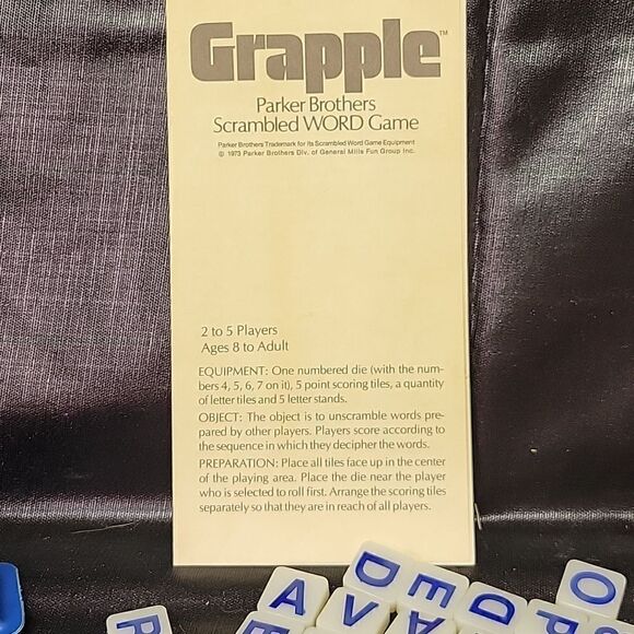 Vintage 1973 Parker Brothers GRAPPLE Word Game, complete in original box - Picture 4 of 8